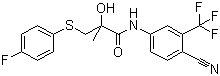 N-[4--氰基-3-(三氟甲基)苯基]-3-(4-氟苯巯基)-2-羟基-2-甲基丙酰胺
