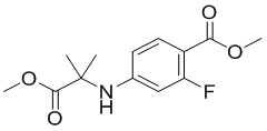 2-氟-4-[(1-甲氧基-2-甲基-1-氧代-2-丙基)氨基]苯甲酸甲酯
