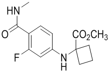 1-((3-氟-4-(甲基氨基甲酰基）苯基)氨基)环丁烷羧酸甲酯
